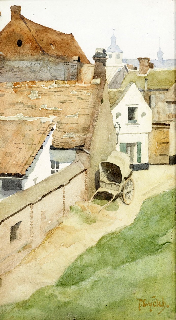 Bir Köyün Arka Sokağı, 1880 dolayları by Thomas Cooper Gotch