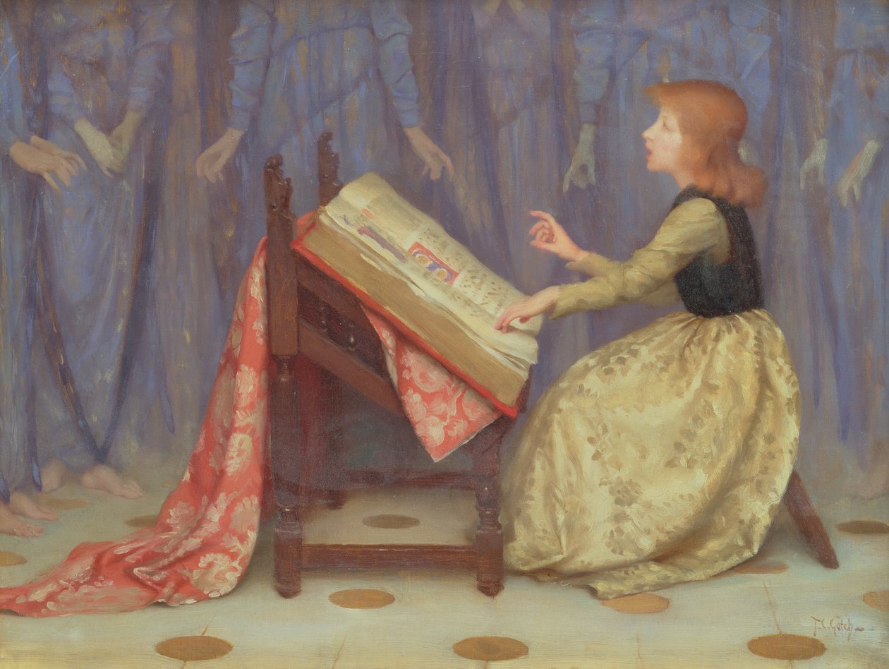 Bir İç Mekanda Oturan Kız by Thomas Cooper Gotch