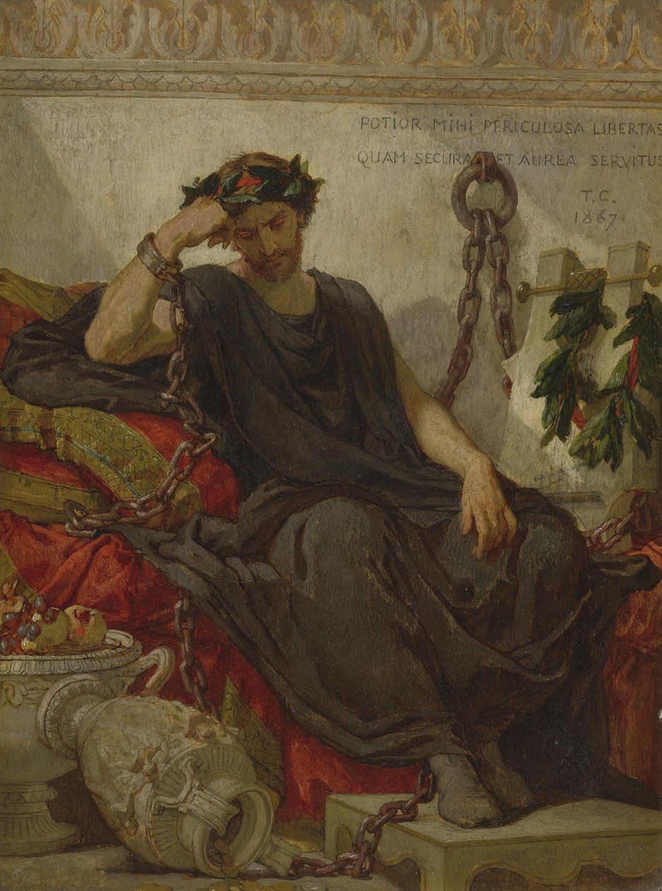 Demokles, 1867 by Thomas Couture