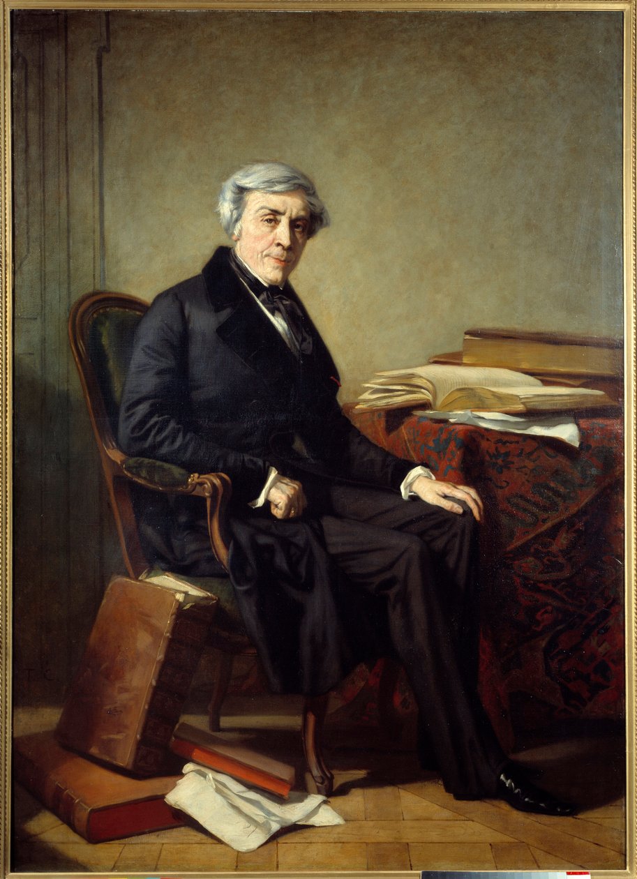 Jules Michelet (1798-1874) Fransız tarihçi ve yazar portresi. Thomas Couture (1815-1879) tarafından yapılan tablo by Thomas Couture