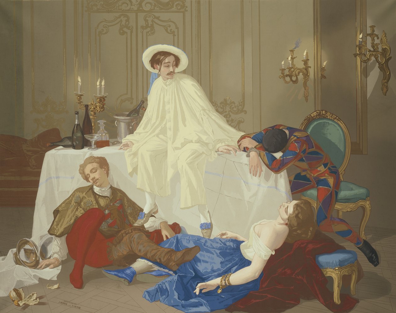 Maskeli Balodan Sonra Akşam Yemeği, 1855 dolayları by Thomas Couture