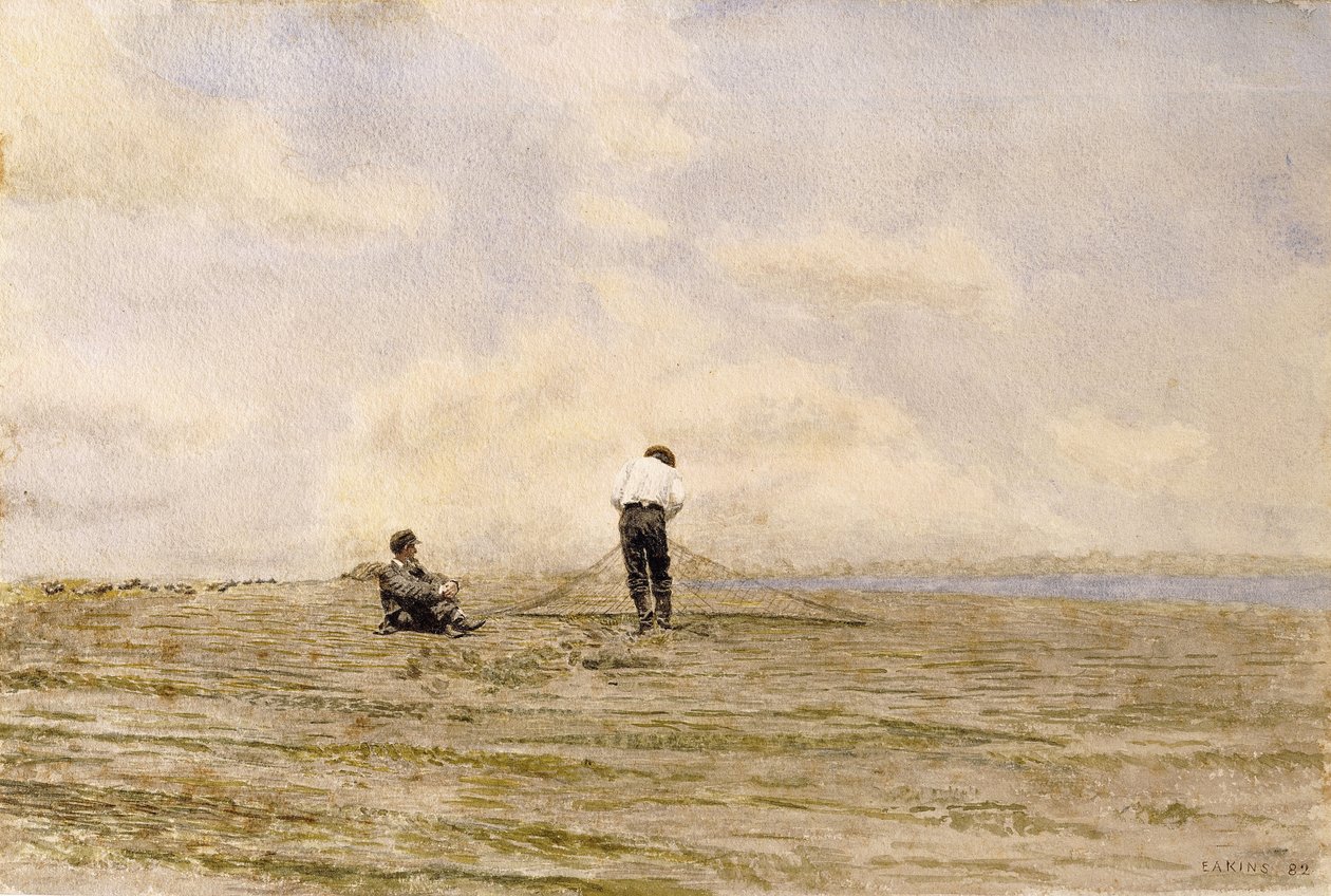 Ağı Onarmak, 1882 by Thomas Cowperthwait Eakins
