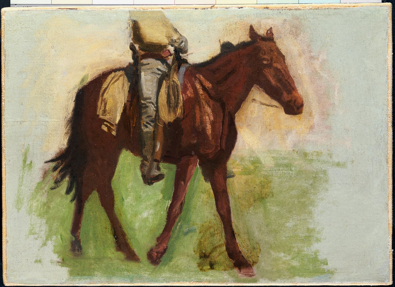 "Çorak Topraklarda Kovboylar" için eskiz by Thomas Cowperthwait Eakins
