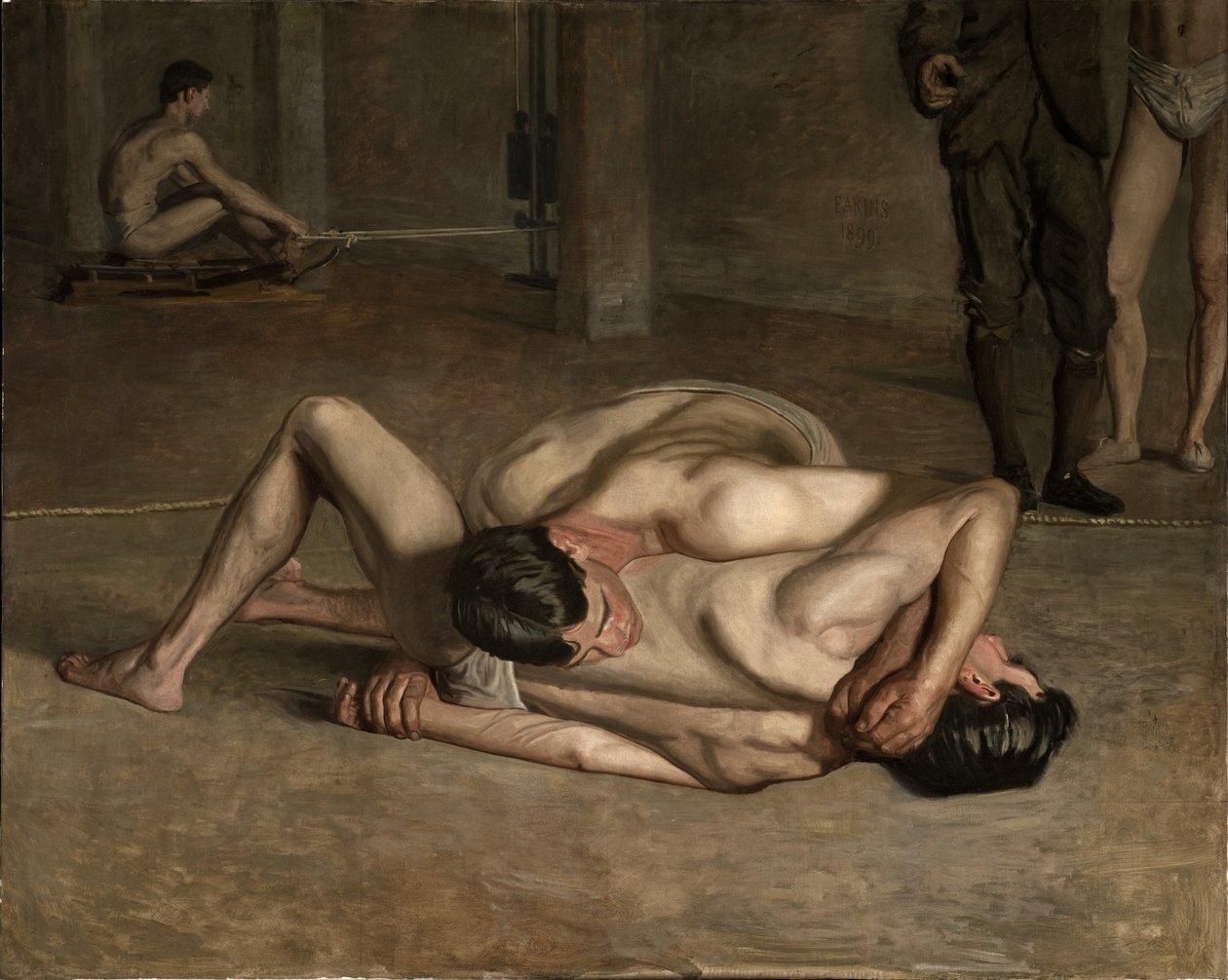 güreşçiler by Thomas Cowperthwait Eakins
