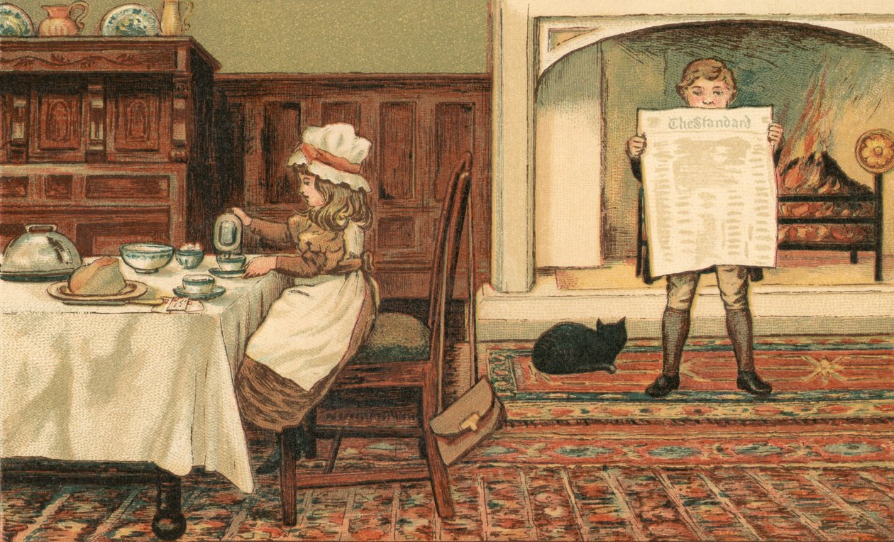 Ev Hayatı: Yemek Odasındaki Çocuklar by Thomas Crane