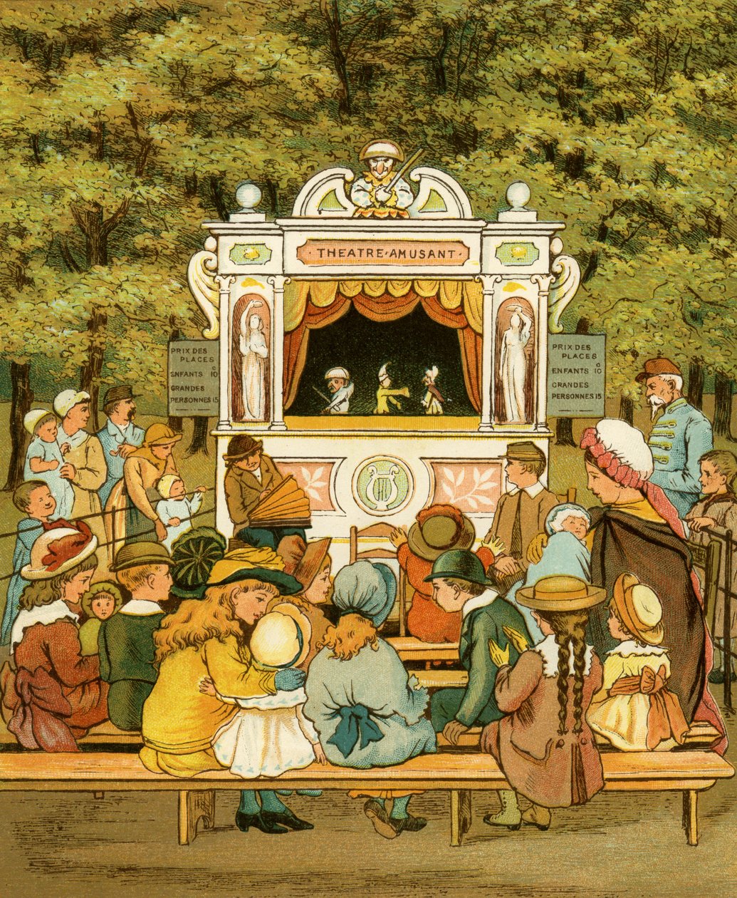 Tuileries Bahçelerinde Punch ve Judy gösterisi - le jardin des Tuileries by Thomas Crane