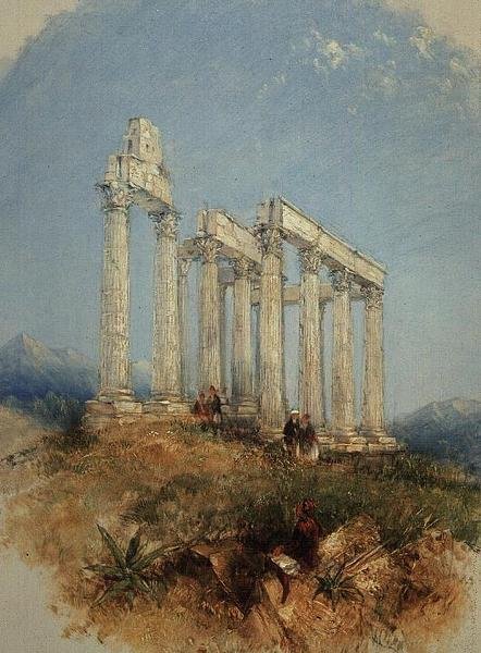 Jüpiter Olympius Tapınağı, Atina by Thomas Creswick
