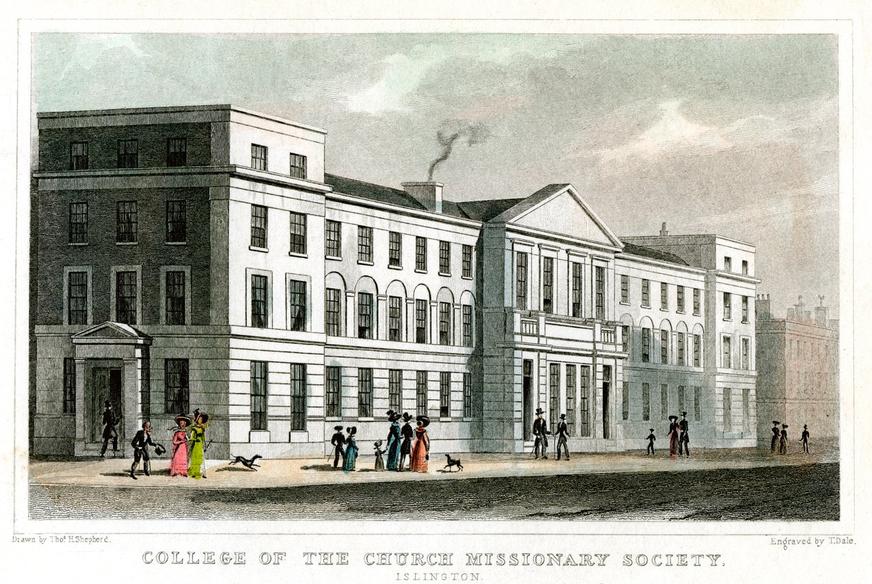 Kilise Misyoner Cemiyeti Koleji, Islington, Londra, 1827. by Thomas Dale
