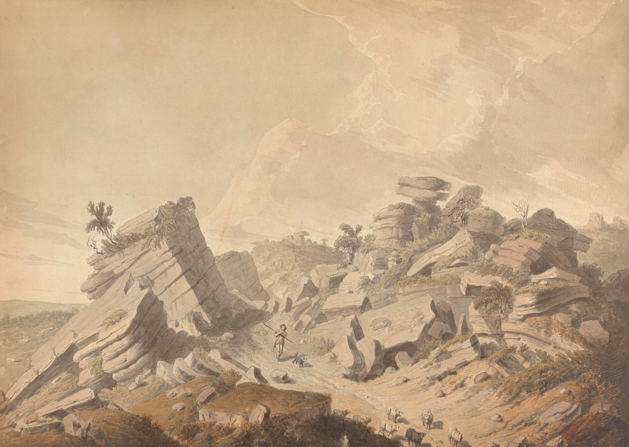 Brimham Kayalıkları by Thomas Daniell