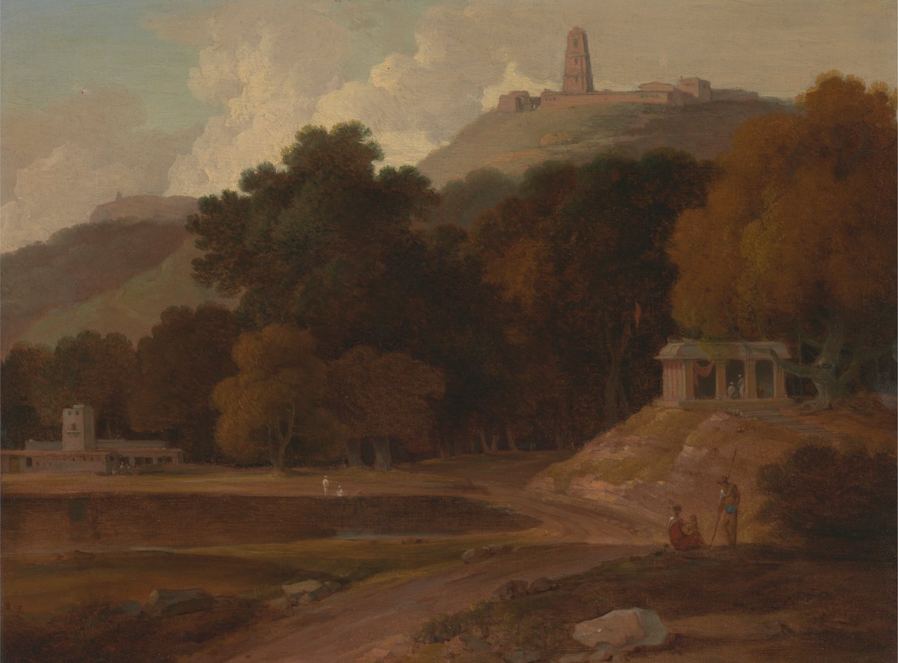 Hindistan'da Dağlık Manzara by Thomas Daniell