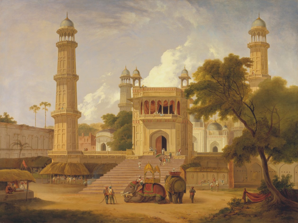 Abo-ul-Nabi Camii Olduğu Söylenen Hint Tapınağı, Muttra by Thomas Daniell