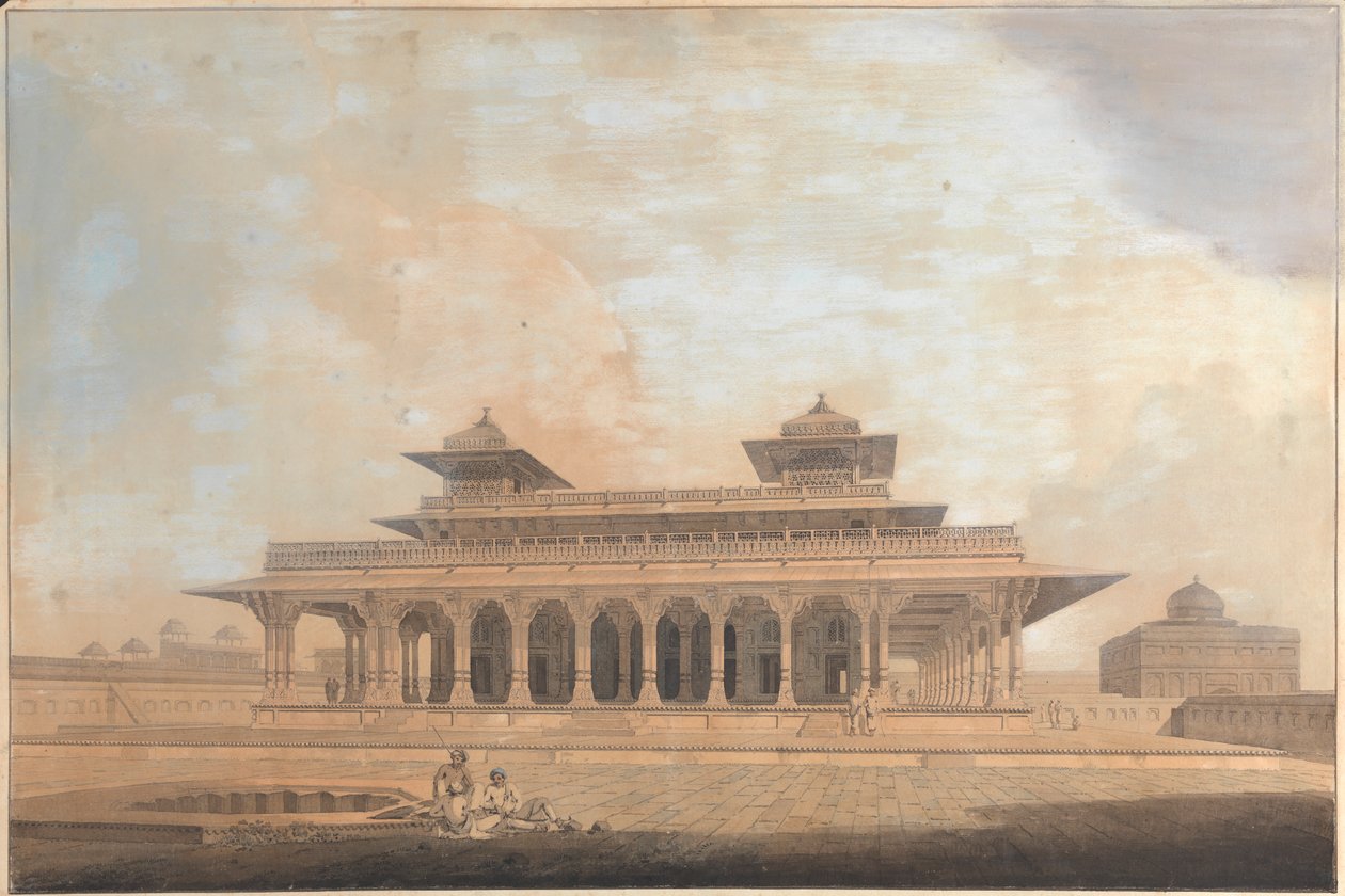 Allahbad'daki Sarayın bir kısmı by Thomas Daniell
