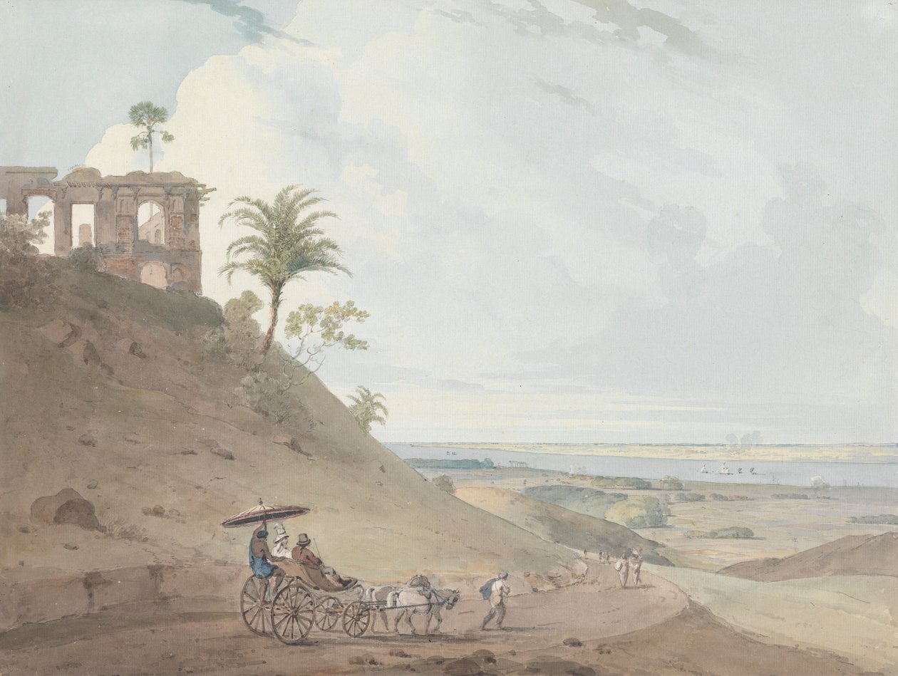 Monghy, Bihar yakınlarındaki Pir Pahar'daki kalıntılar by Thomas Daniell