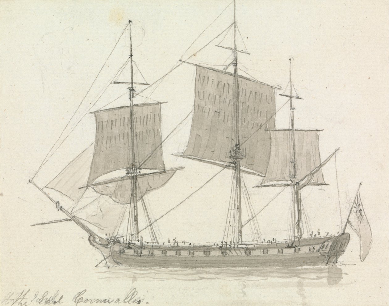 Gemi, 'Earl Cornwallis' by Thomas Daniell