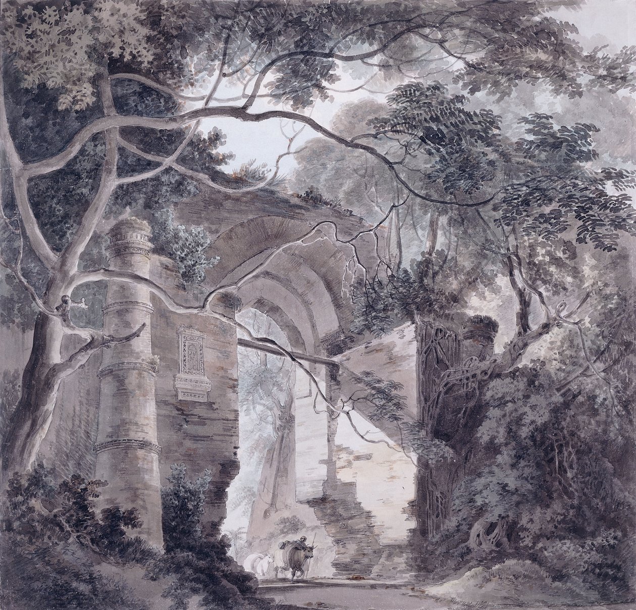 Kotwali Kapısı, Gaur, Bengal, by Thomas Daniell