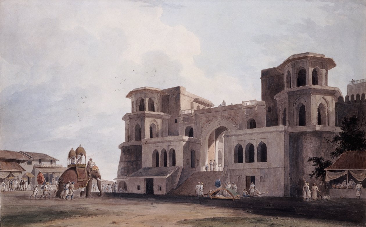 Panch Mahal Kapısı, Lucknow, Uttar Pradesh, c. 1789 by Thomas Daniell