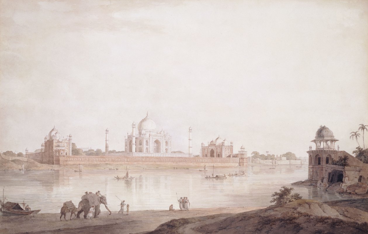 Tac Mahal, Agra, Uttar Pradesh, 1789 by Thomas Daniell