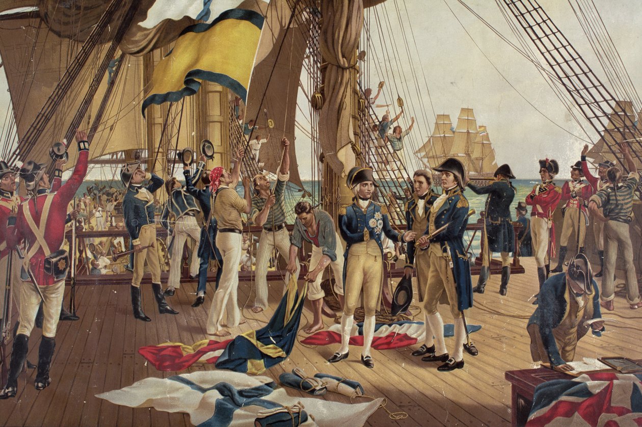 Nelson'ın Trafalgar'daki Son Sinyali by Thomas Davidson