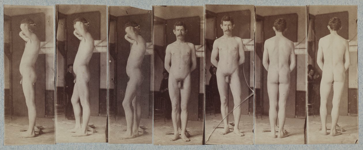 Ayakta Duran Çıplak Bir Erkek Modelin Fotoğrafları Joseph Smith, c. 1883. by Thomas Eakins