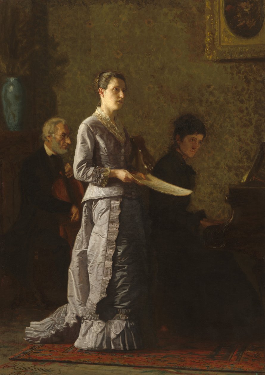 Acıklı Bir Şarkı Söylemek, 1881. by Thomas Eakins
