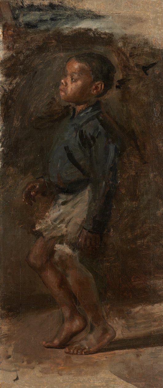 Black Boy Dancing: The Boy için çalışma, muhtemelen 1877. by Thomas Eakins