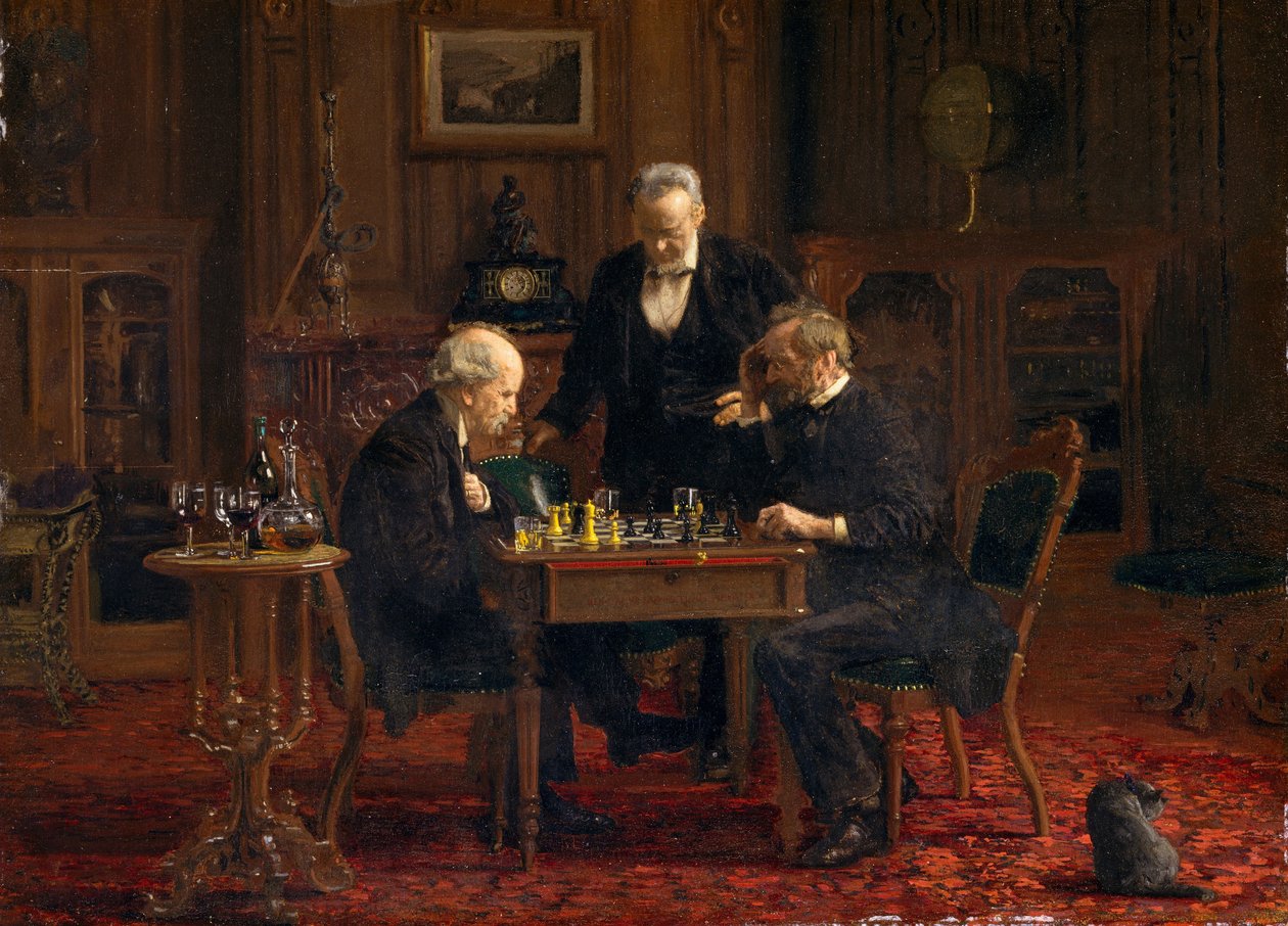 Satranç Oyuncuları, 1876 by Thomas Eakins