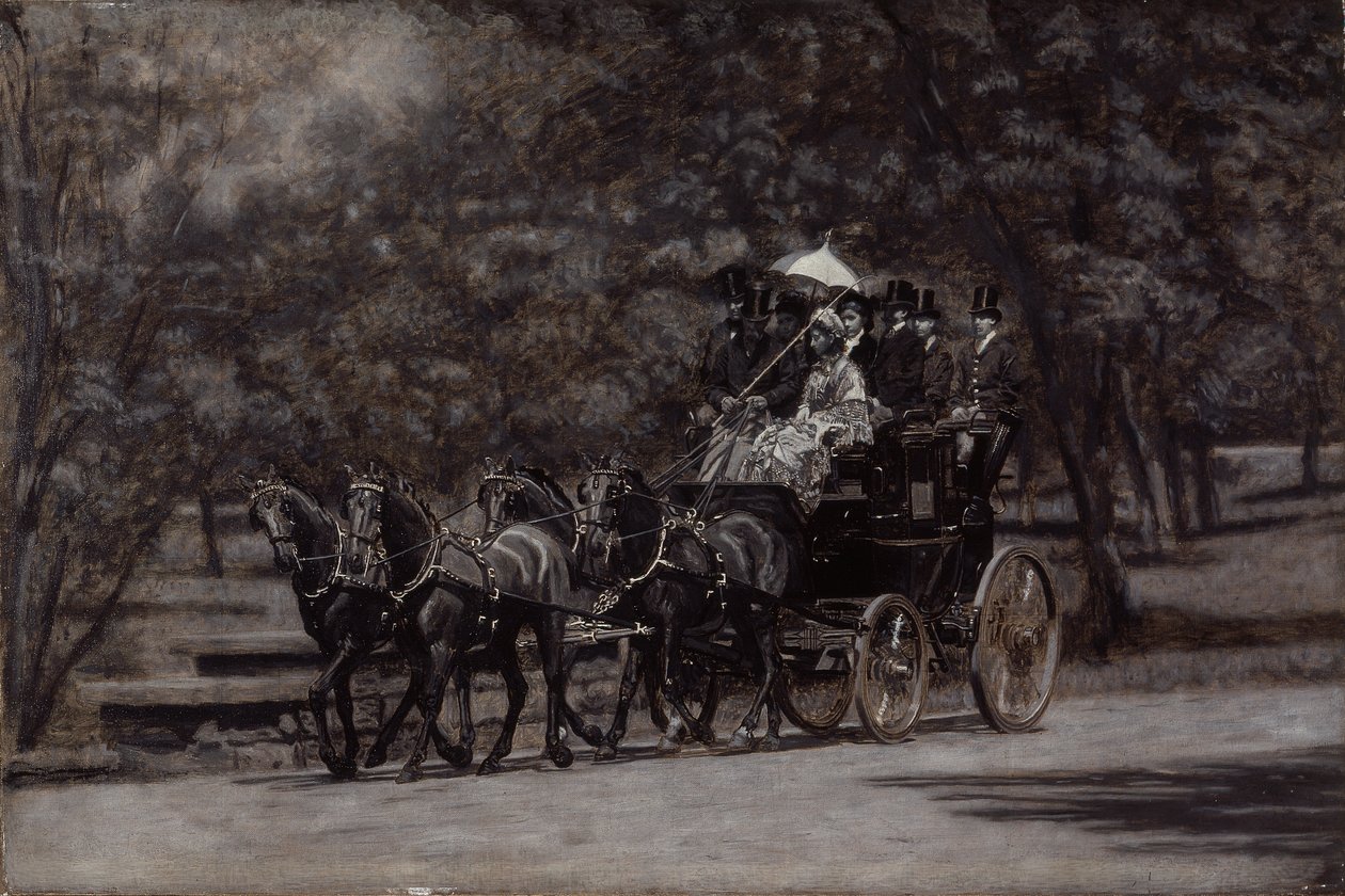 Fairman Rogers Dört Elinde (Parkta Bir Mayıs Sabahı) by Thomas Eakins