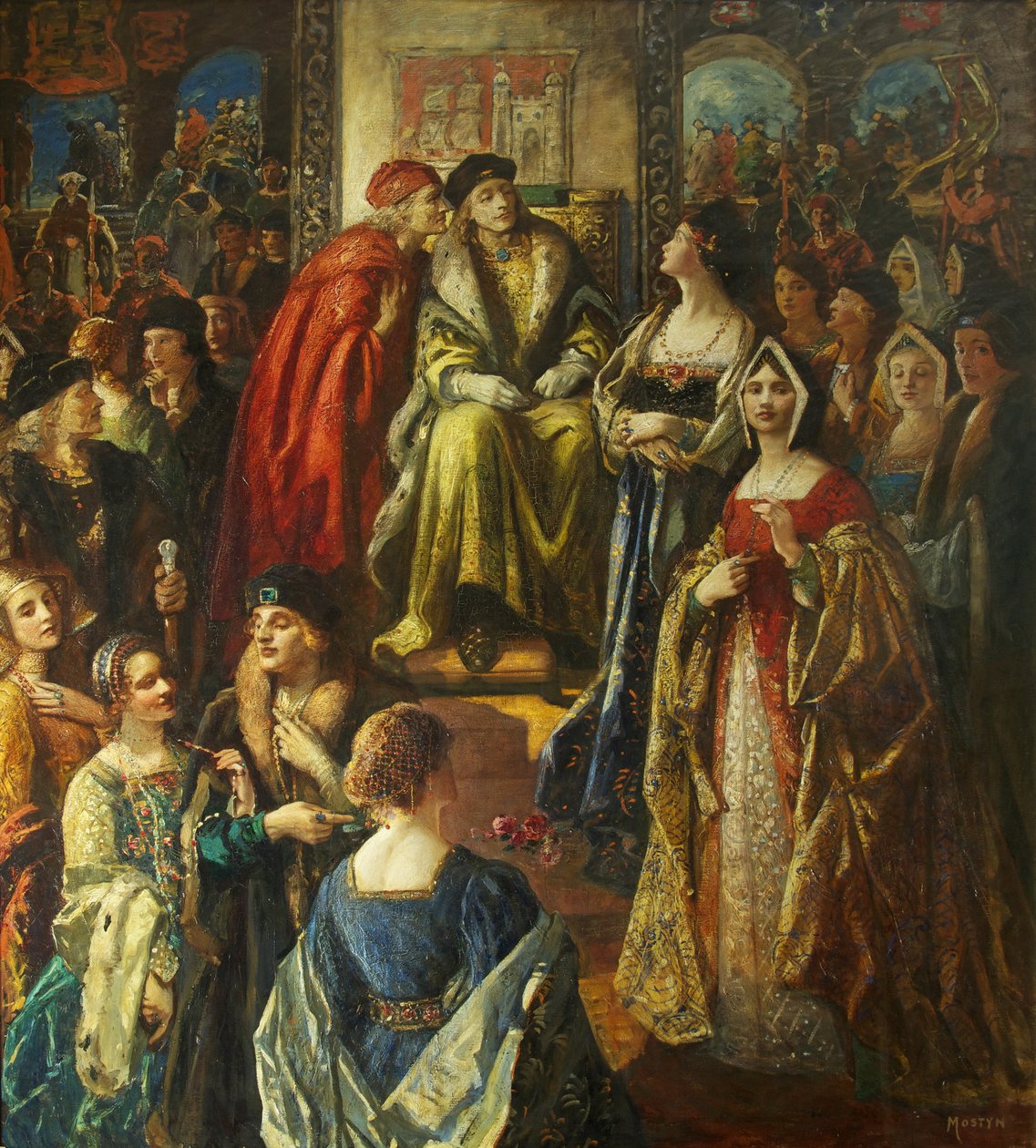 Kral Henry VII, Bristol Vatandaşlarını eşleri çok güzel giyindiği için cezalandırdı by Thomas Edwin Mostyn