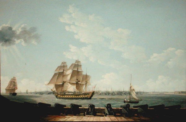 Southsea Battery (tuval üzerine yağlı boya) by Thomas Elliott