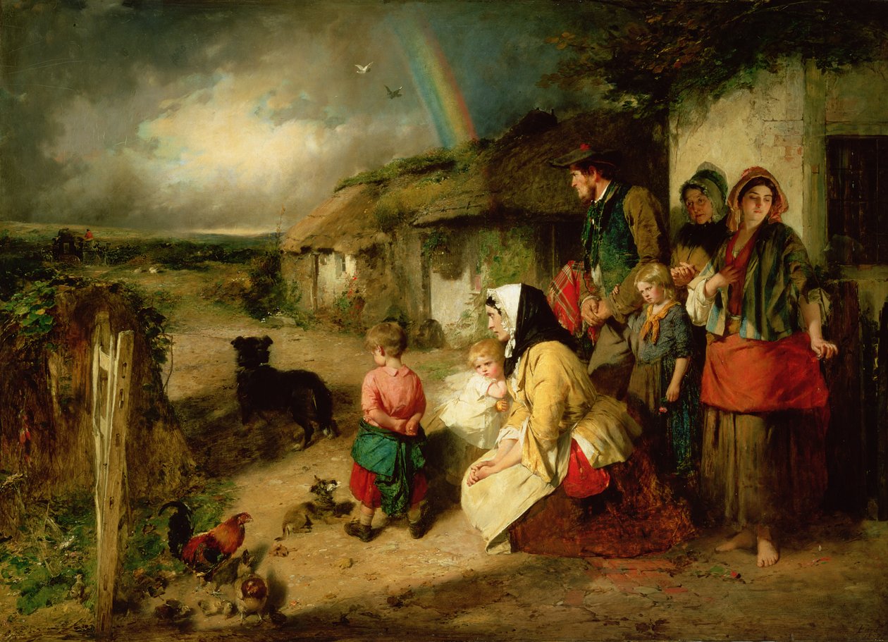 Ailede İlk Ayrılık by Thomas Faed