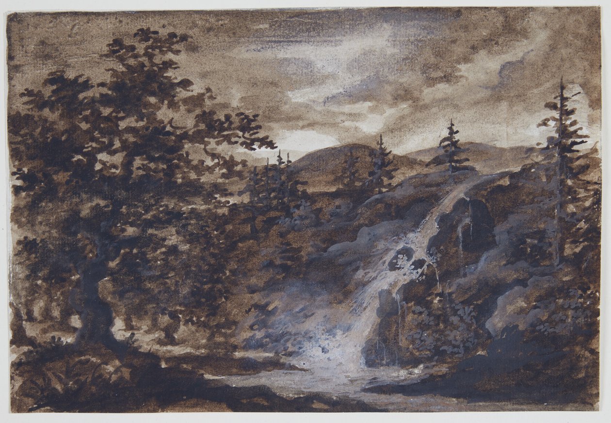 Kayalar, ağaçlar ve bir nehir ile manzara by Thomas Fearnley