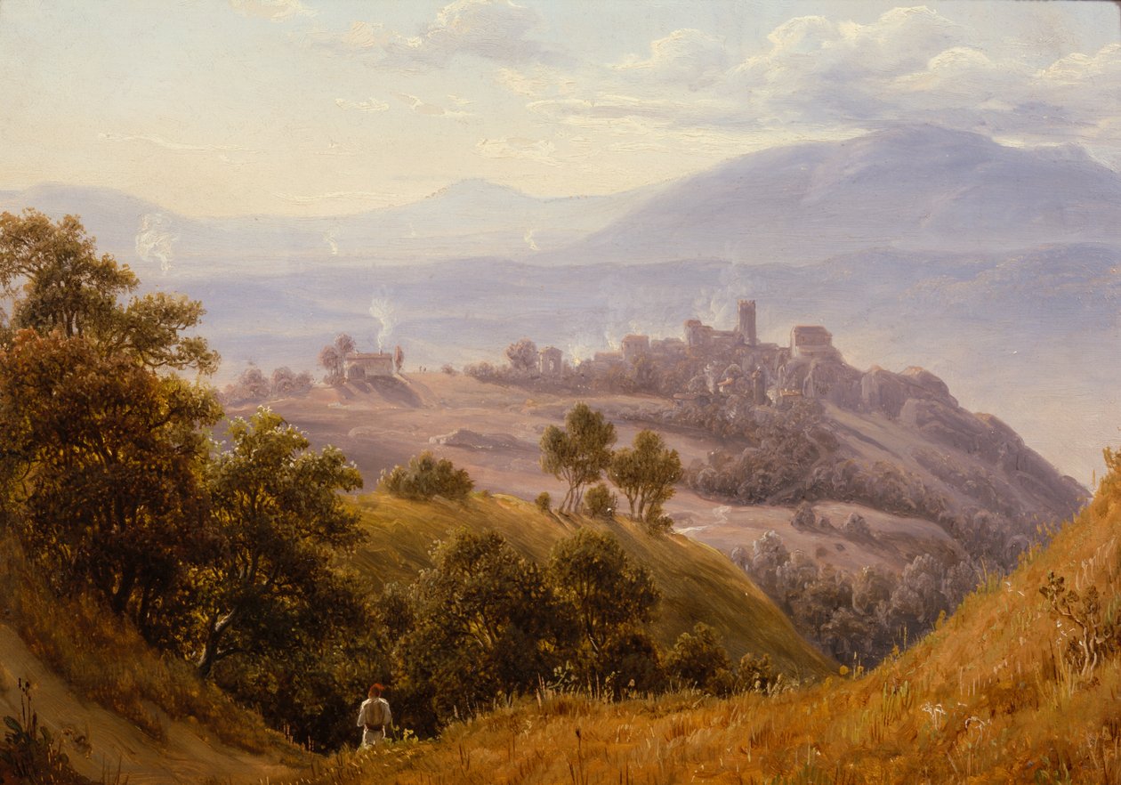 Olevano Manzarası, c.1834 (resim) by Thomas Fearnley