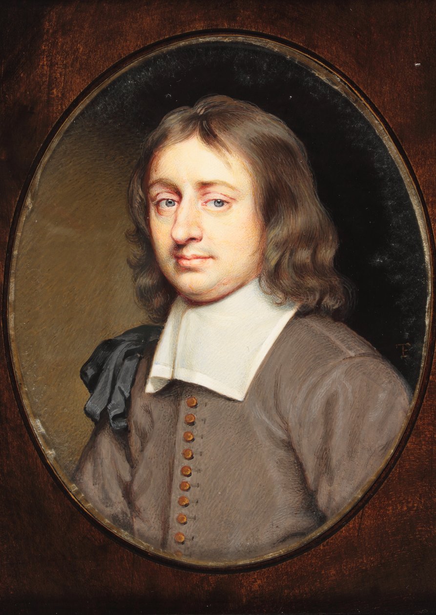 Christopher Simpson (parşömen üzerine sulu boya) by Thomas Flatman