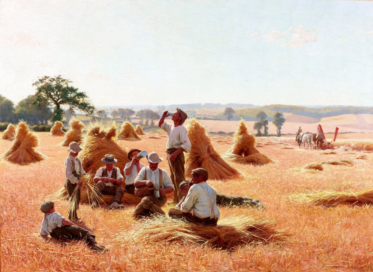 Biçerdöverler Dinleniyor, 1898 by Thomas Frederick Mason Sheard