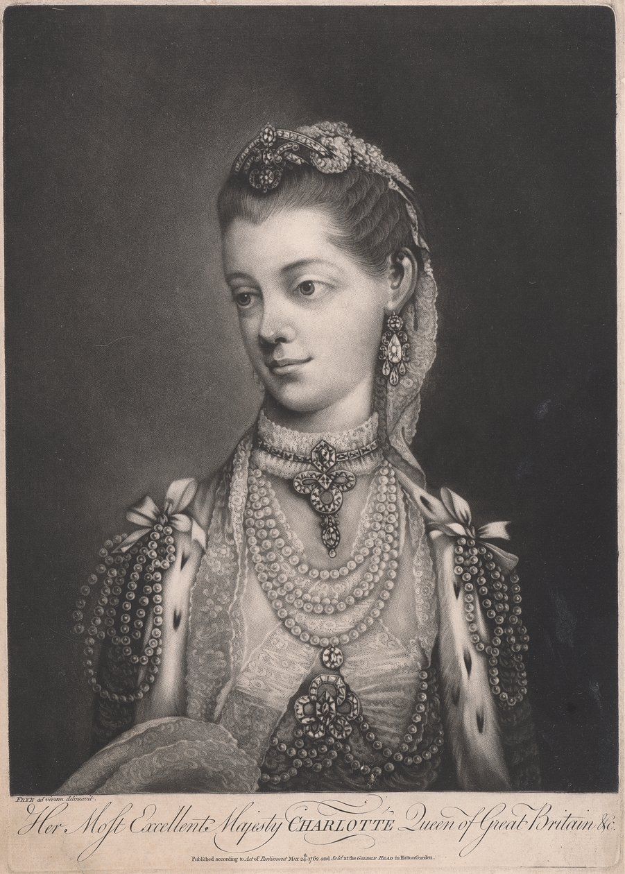 Majesteleri Charlotte, Büyük Britanya Kraliçesi by Thomas Frye