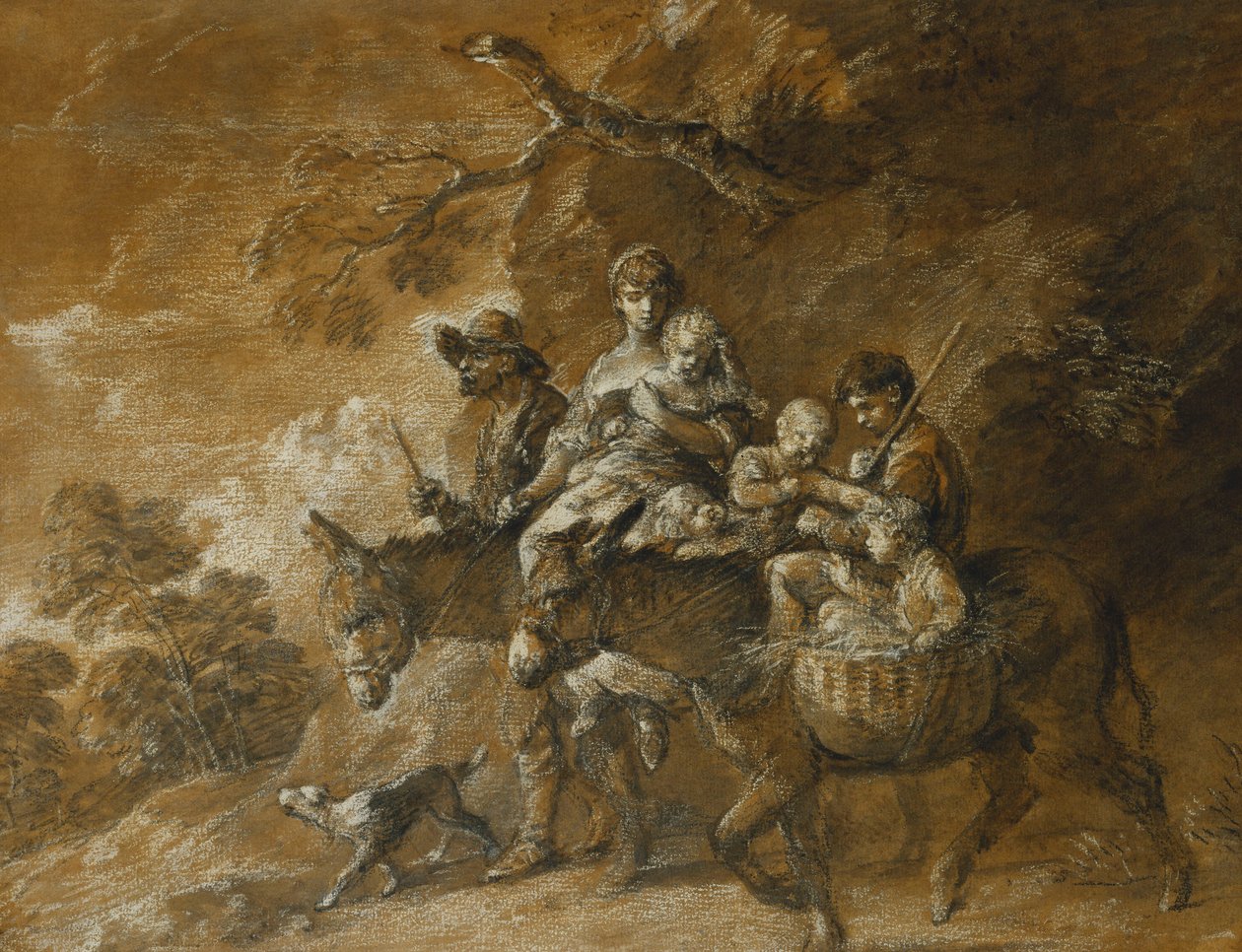 Pazara Giden Köylü Bir Aile, by Thomas Gainsborough