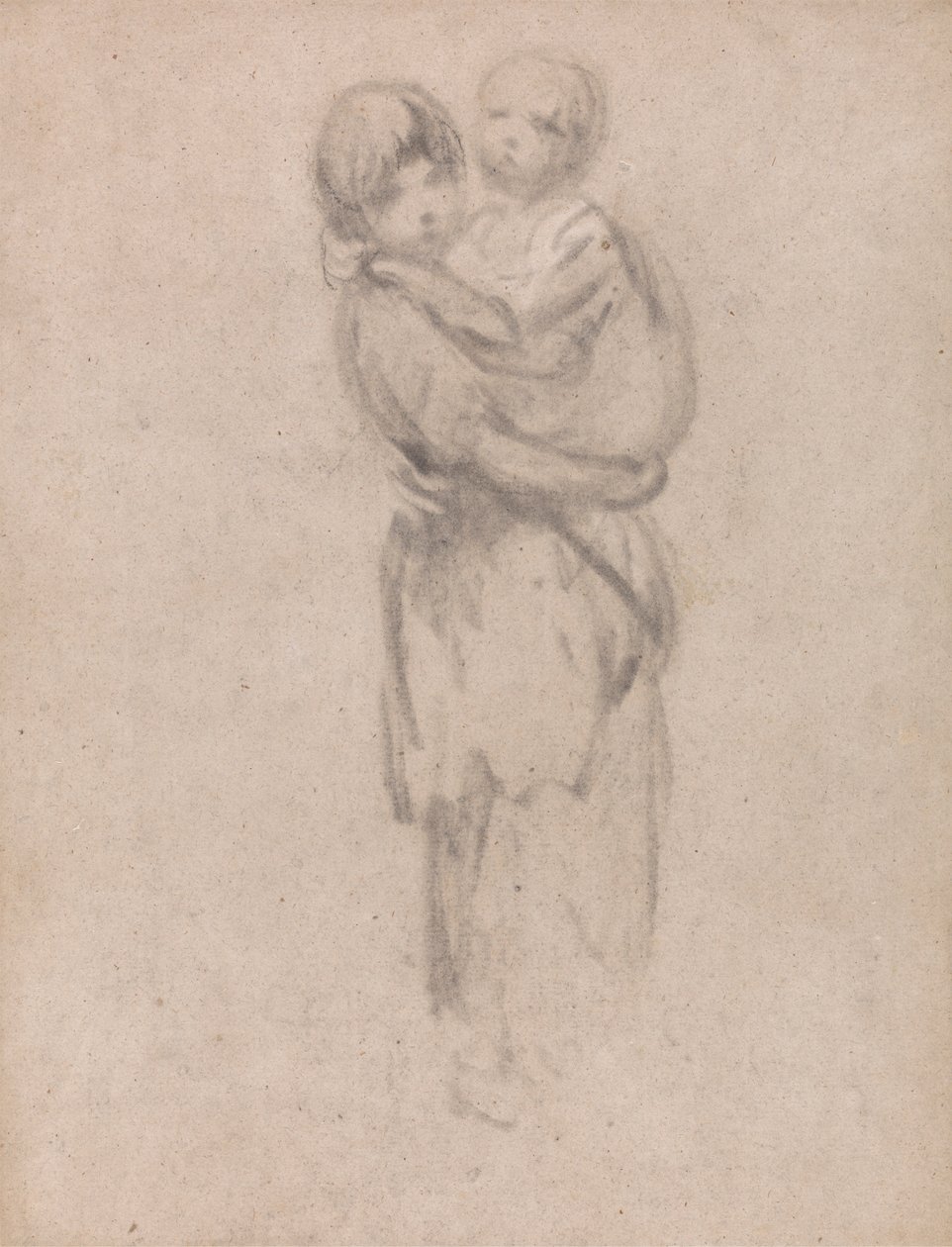 lâ notasi, genç kız, kucaklıyor, lâ notasi, çocuk by Thomas Gainsborough