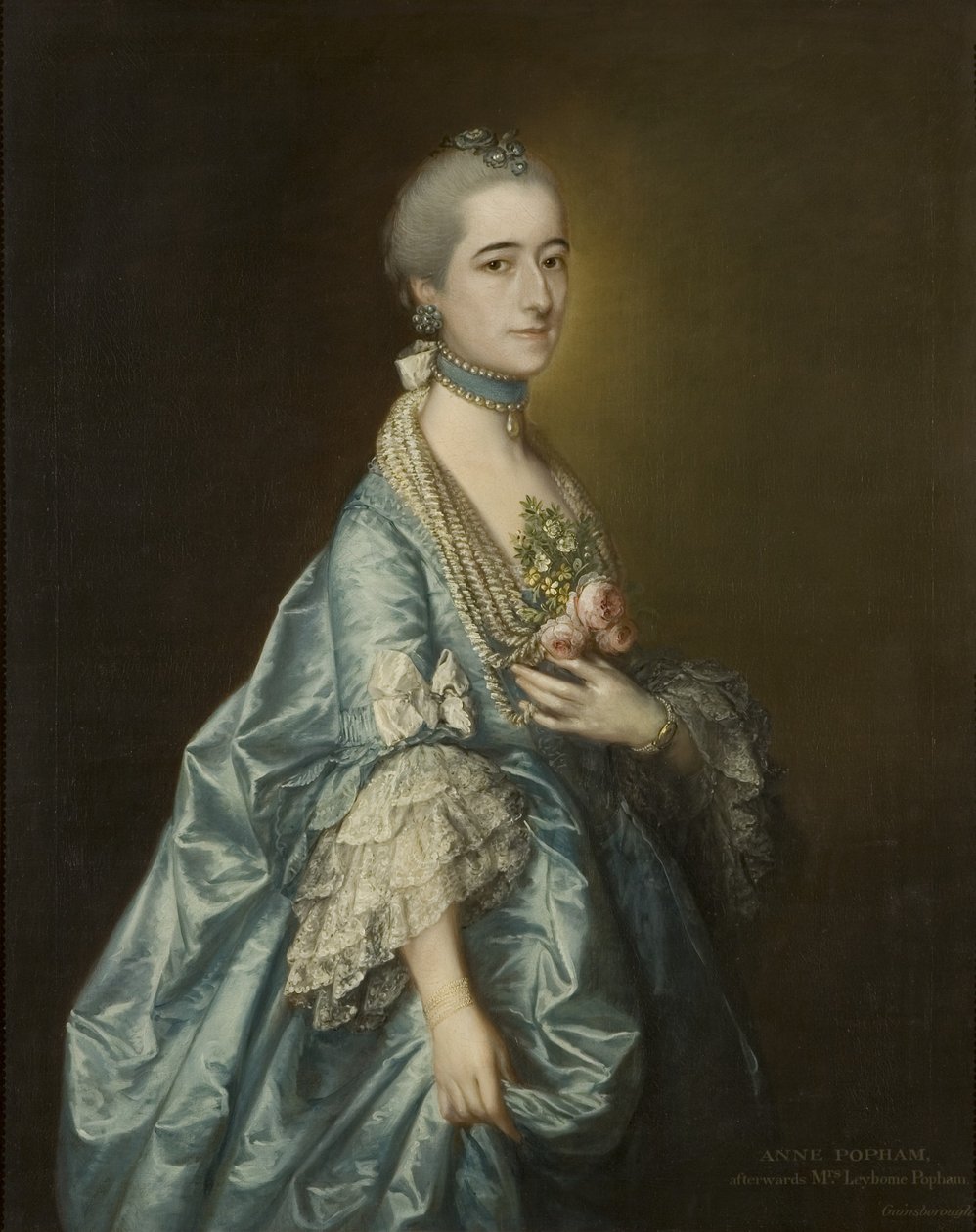 Ann Leyborne Leyborne, c.1763 (tuval üzerine yağlı boya) by Thomas Gainsborough