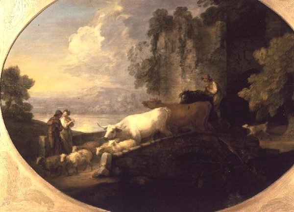 Köprüden geçen sığır by Thomas Gainsborough