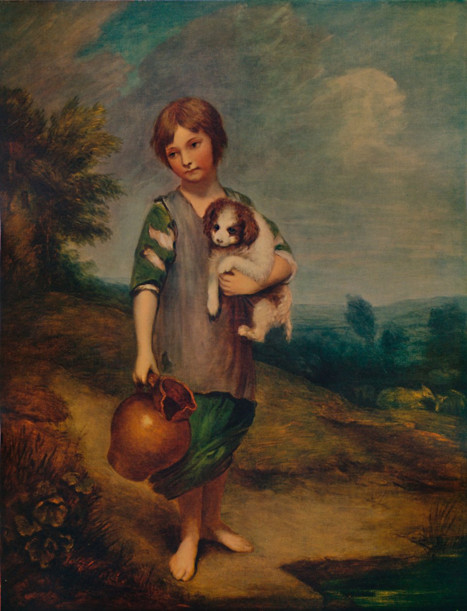 Köpekli ve Sürahili Kulübe Kız, 1785, 1935 by Thomas Gainsborough