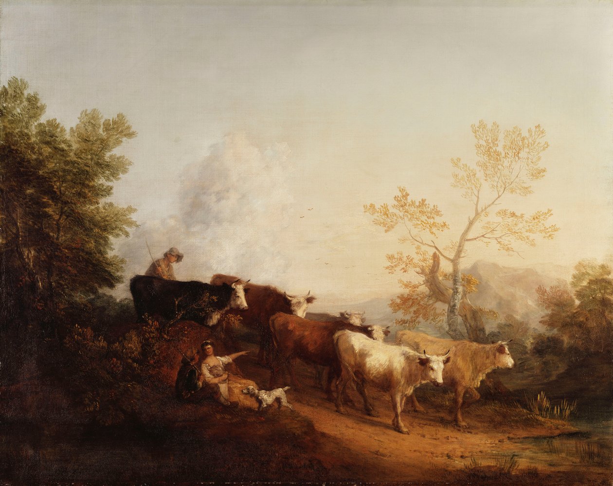 Akşam; Sığırların Eve Döndüğü Bir Manzara, by Thomas Gainsborough