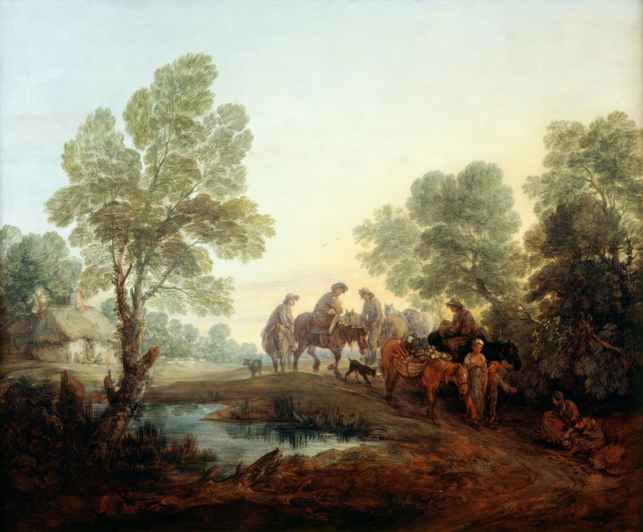 Markete Gidiş, 1770 dolayları (tuval üzerine yağlıboya) by Thomas Gainsborough