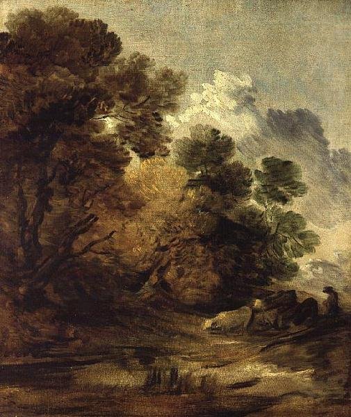 Sığırları havuza doğru süren çoban by Thomas Gainsborough