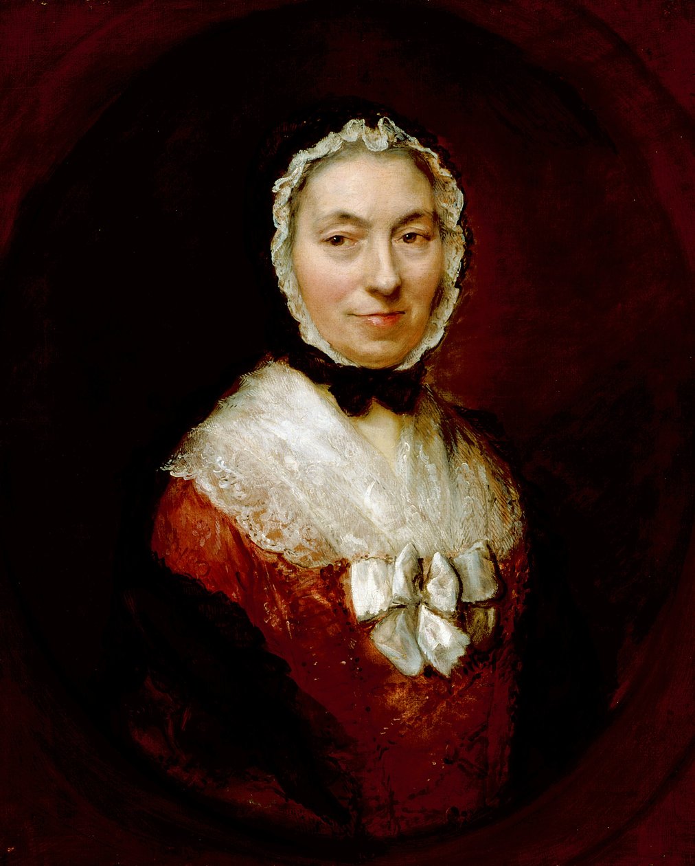 Mafya Şapkalı Bayan (tuval üzerine yağlı boya) by Thomas Gainsborough