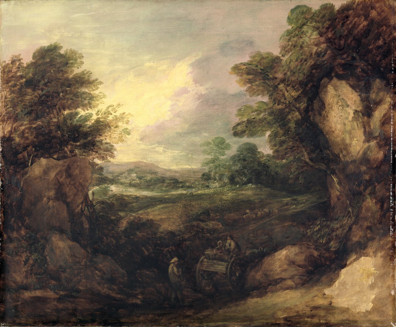 Figürlü Manzara, 1786 dolayları (tuval üzerine yağlı boya) by Thomas Gainsborough