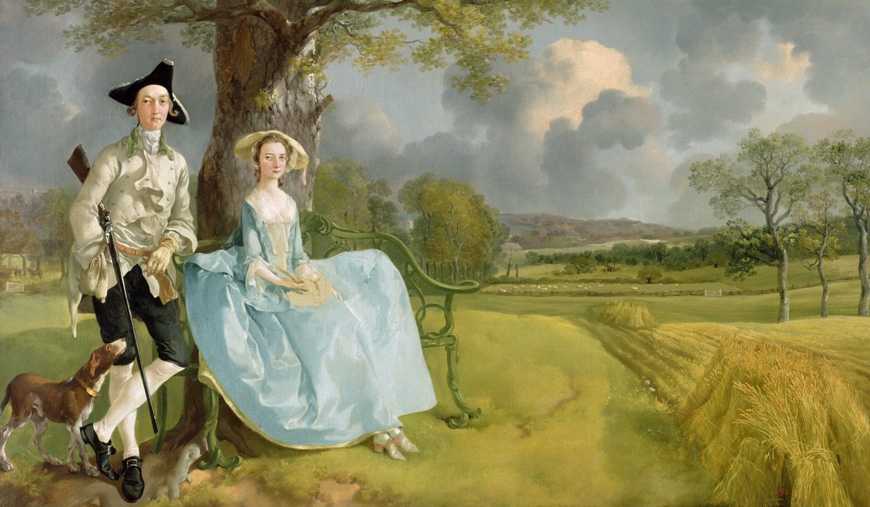 Bay ve Bayan Andrews, c.1748-9 (tuval üzerine yağlı boya) by Thomas Gainsborough