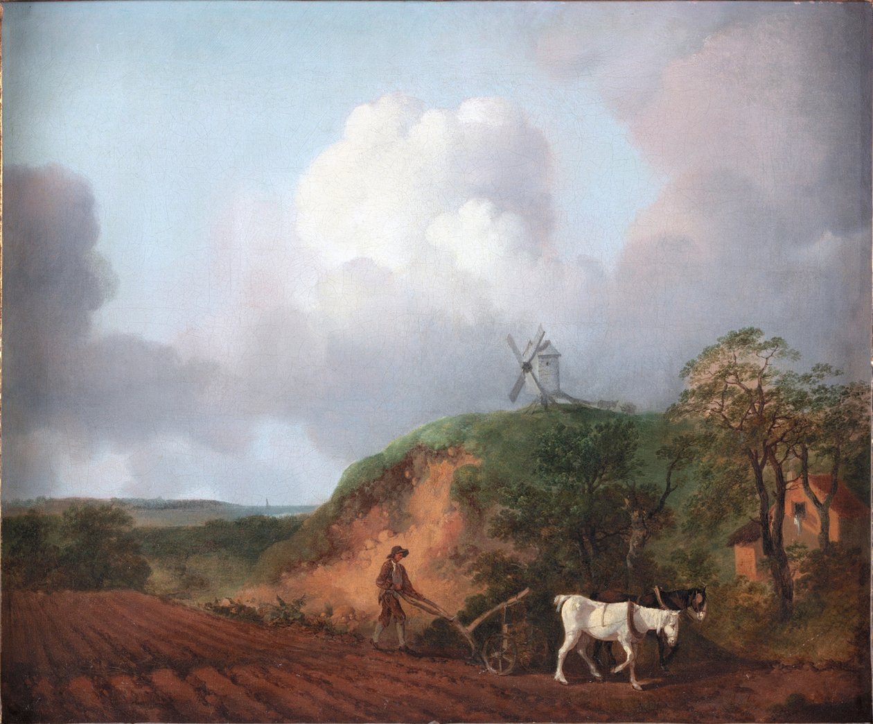 Çift Atlı Çiftçi Köylü, 1750-1753 by Thomas Gainsborough