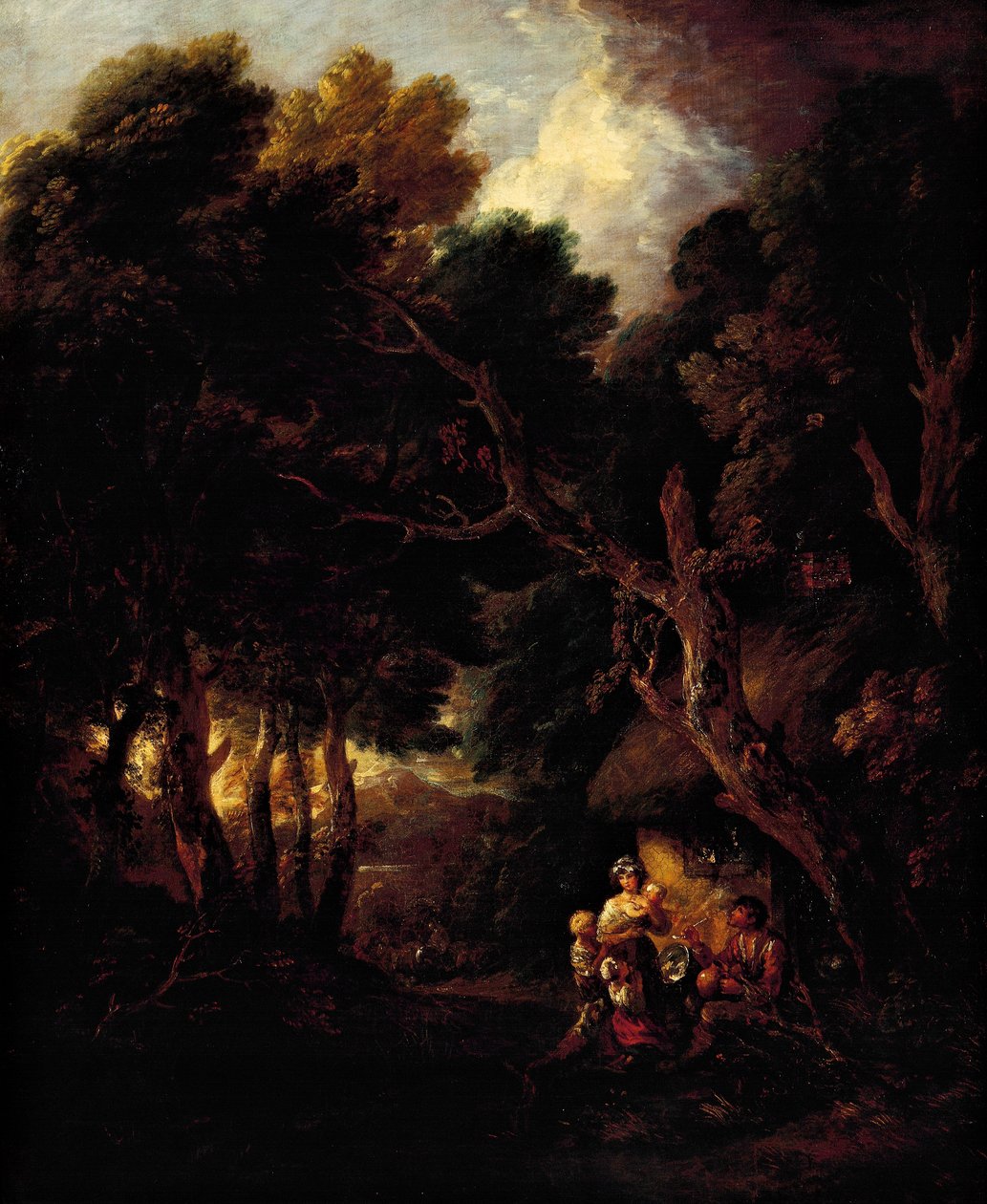 Kamarasının kapısının önünde pipo içen çiftçi, Thomas Gainsborough (1727-1788) by Thomas Gainsborough