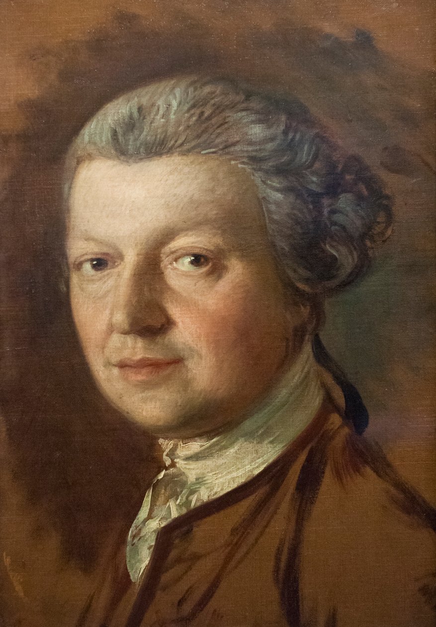 Joshua Kirby'nin Portresi (1716-1774), c.1754-56 (tuval üzerine yağlı boya) by Thomas Gainsborough