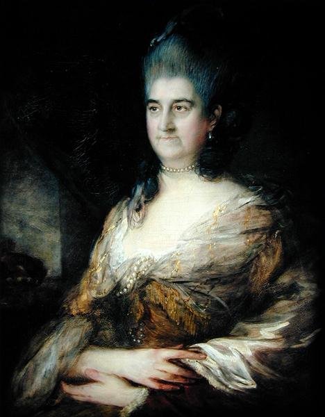 Elizabeth Chudleigh (1720-88) olduğu söylenen Bir Hanımefendinin Portresi (panelde yağlı boya) by Thomas Gainsborough